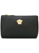 Versace Medusa Clutch, Women's, Black, Polyurethane