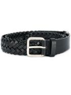 Jean Paul Knott Intrecciato Buckle Belt - Black