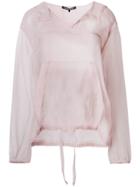 Luisa Cerano Sheer Hoodie - Purple