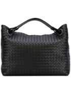 Bottega Veneta Nero Intrecciato Nappa Medium Garda Bag - Black