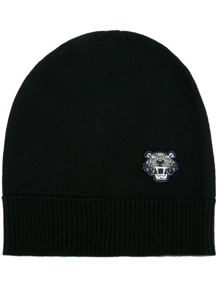 Kenzo 'mini Tiger' Beanie, Adult Unisex, Black, Wool