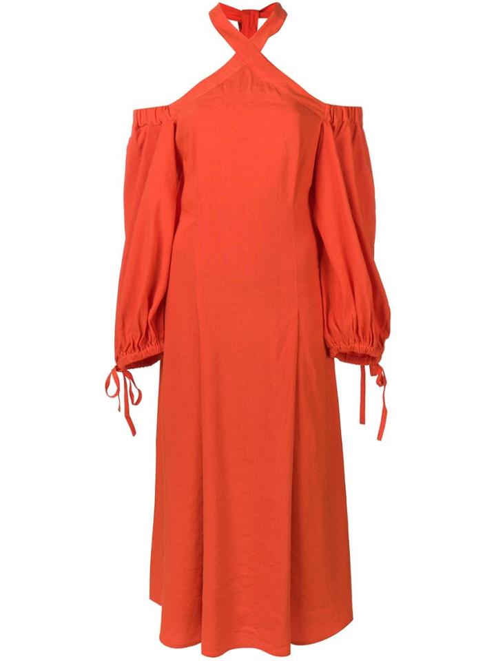Rejina Pyo Odelia Midi Tie Dress - Yellow & Orange