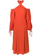 Rejina Pyo Odelia Midi Tie Dress - Yellow & Orange