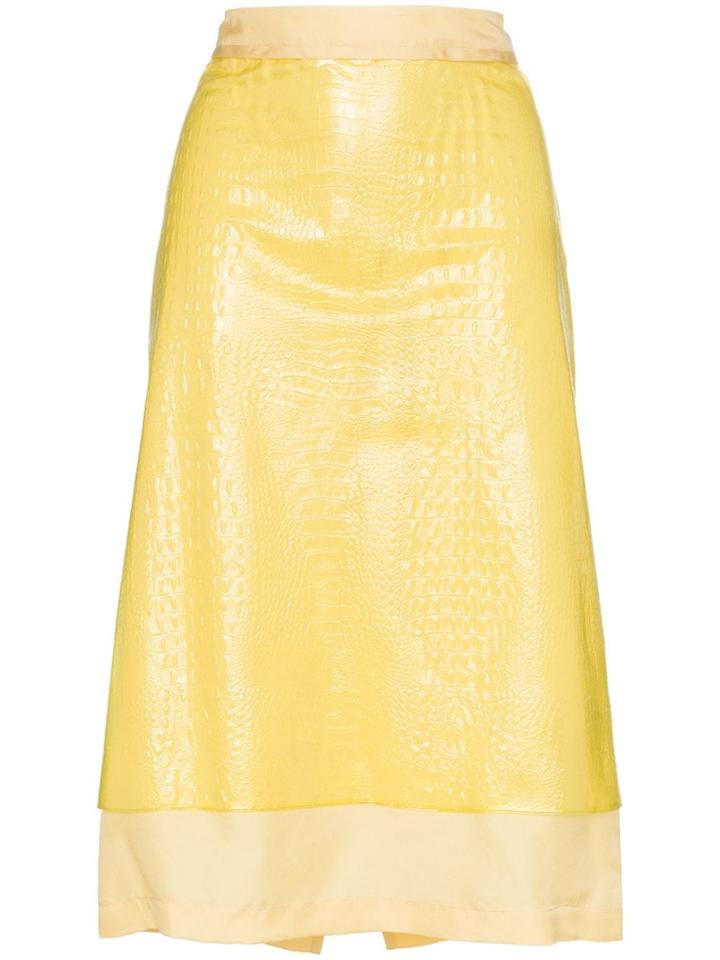 Sies Marjan Sula Plastic Overlay Skirt - Yellow