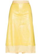 Sies Marjan Sula Plastic Overlay Skirt - Yellow