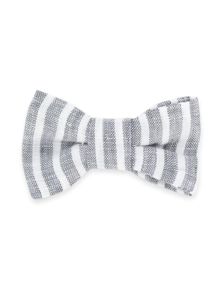 Il Gufo Striped Bow Tie - Grey