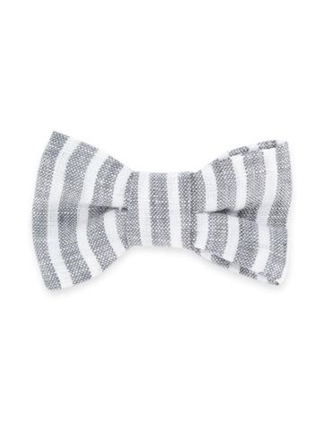 Il Gufo Striped Bow Tie - Grey