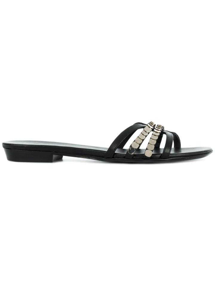 Barbara Bui Sequin Open-toe Sandals - Black