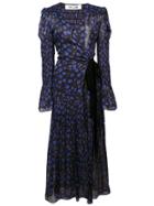 Dvf Diane Von Furstenberg Wrap Style Sheer Dress - Black