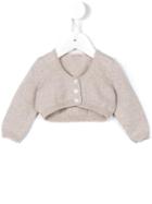 Little Bear - Long Sleeve Cardigan - Kids - Virgin Wool - 12 Mth, Nude/neutrals