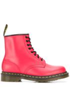 Dr. Martens Lace-up Combat Boots - Red