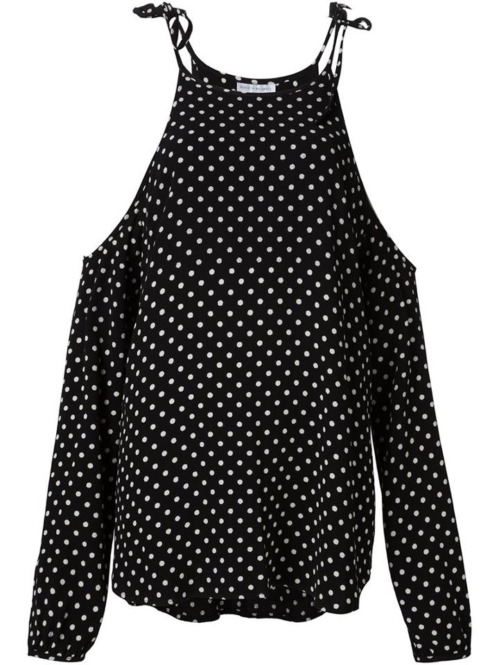 Rebecca Vallance 'stracciatella' Tie Neck Top, Women's, Size: 10, Black, Viscose