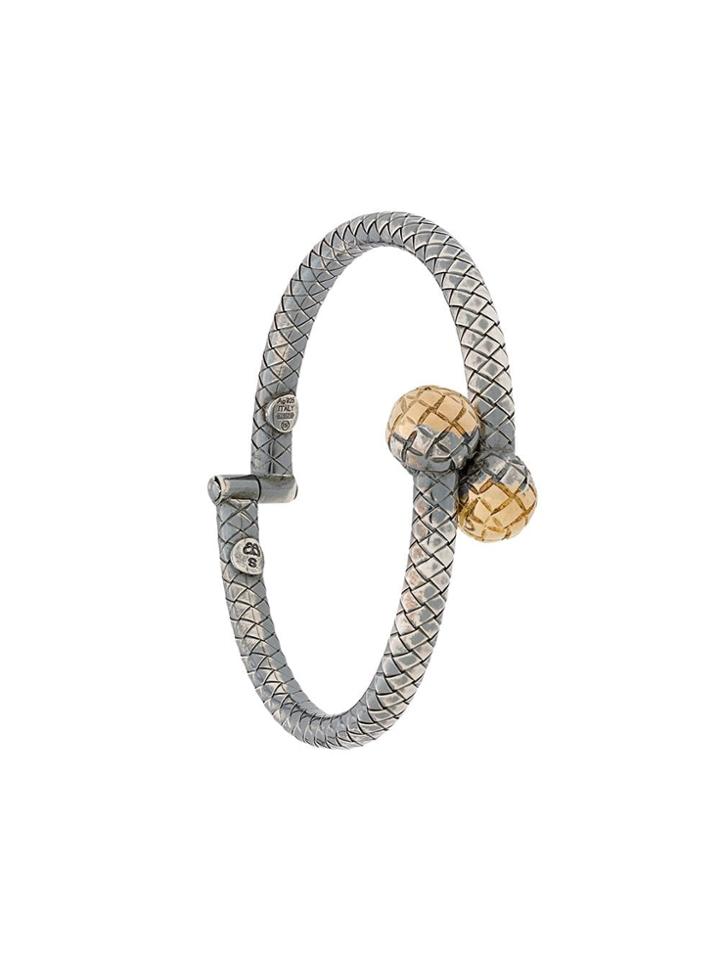 Bottega Veneta Dichotomy Cuff Bracelet - Silver