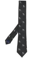 Paul Smith Dog-print Narrow Tie - Black