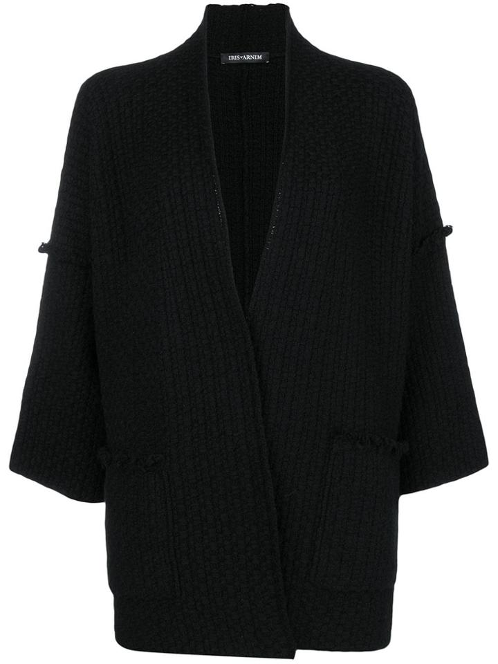 Iris Von Arnim Open Cardigan - Black
