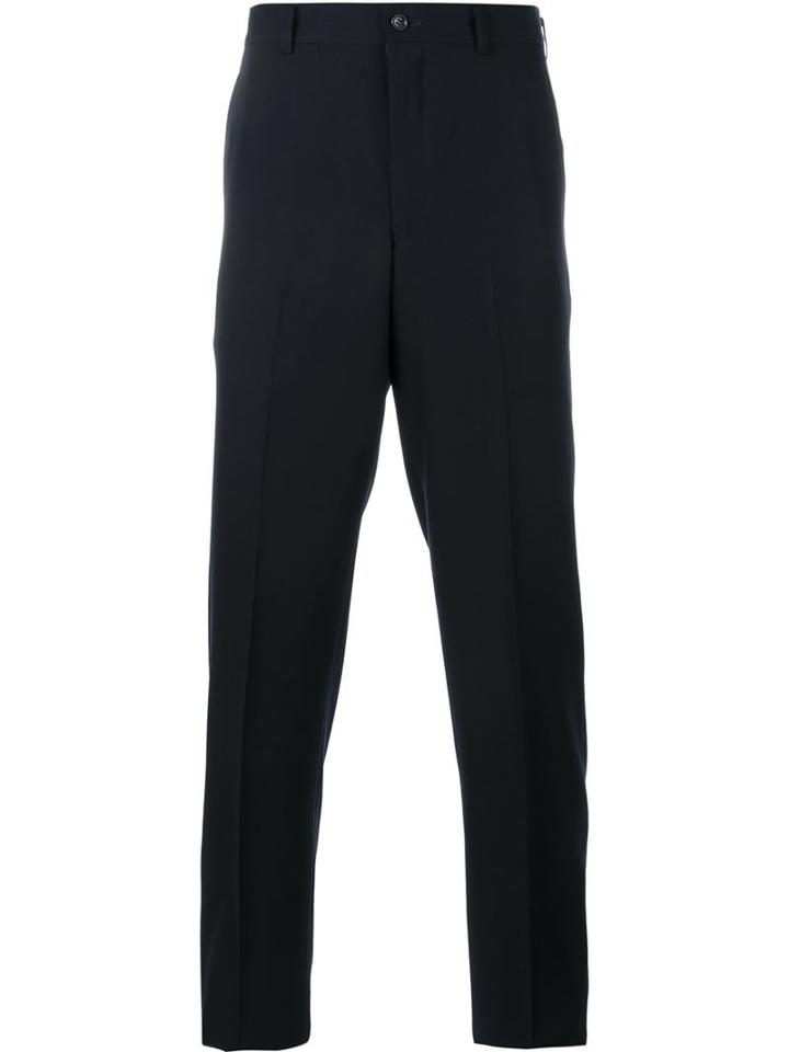 Comme Des Garçons Homme Plus - Tailored Wool Trousers - Men - Cupro/wool - Xl, Blue, Cupro/wool