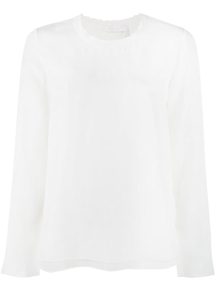 Chloé Tiered Hem Blouse - Nude & Neutrals