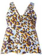 Msgm Graphic Animal Print Top