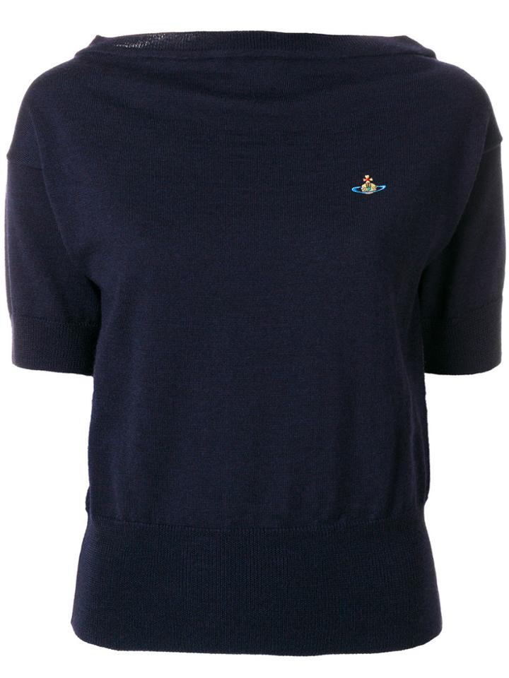 Vivienne Westwood Knitted Cropped Top - Blue