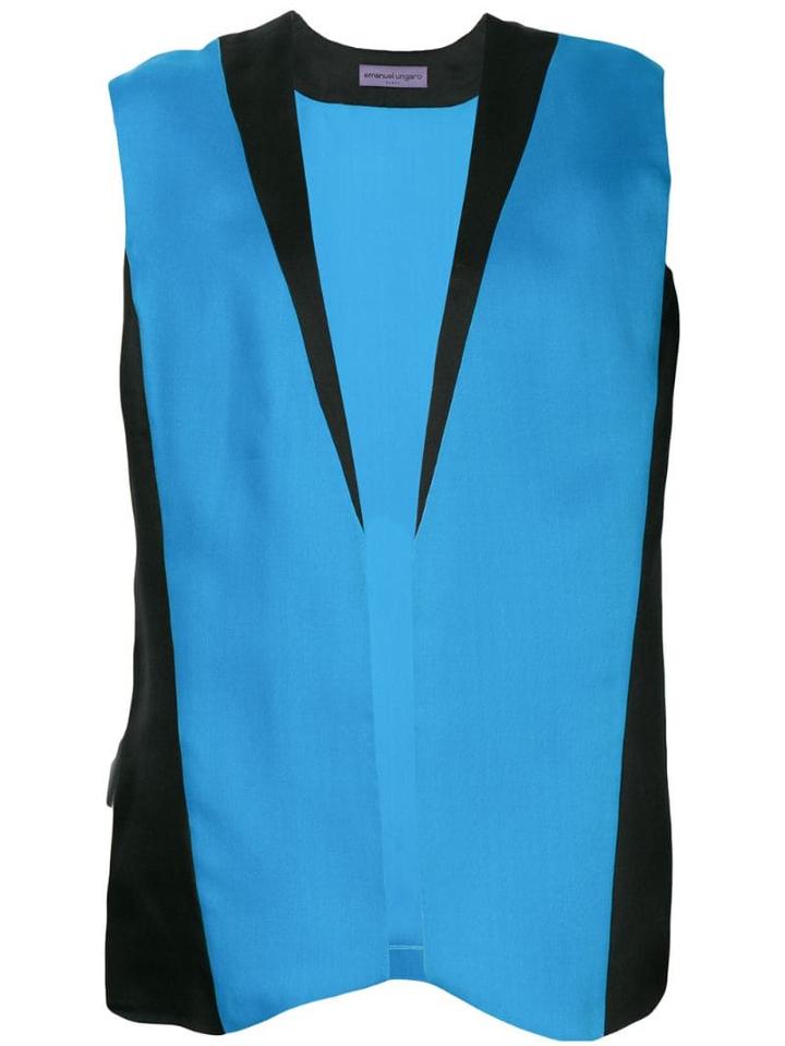 Emanuel Ungaro Pre-owned Two Tone Sleeveless Jacket - Blue