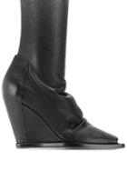 Rick Owens Sock Wedge Boots - Black