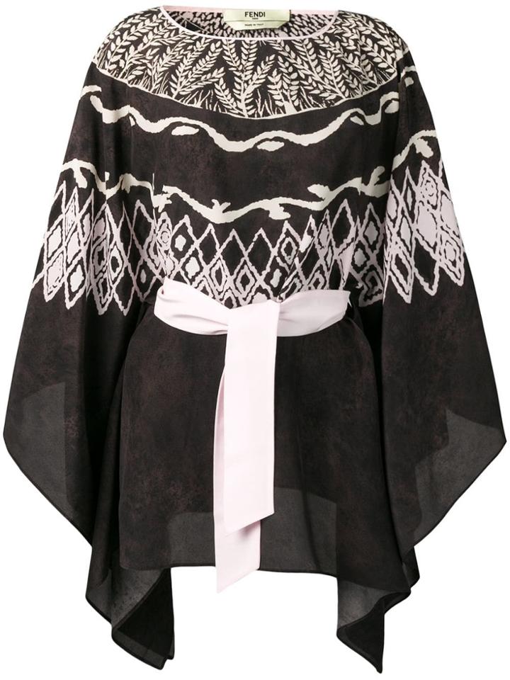 Fendi Loose Fit Beach Dress - Black