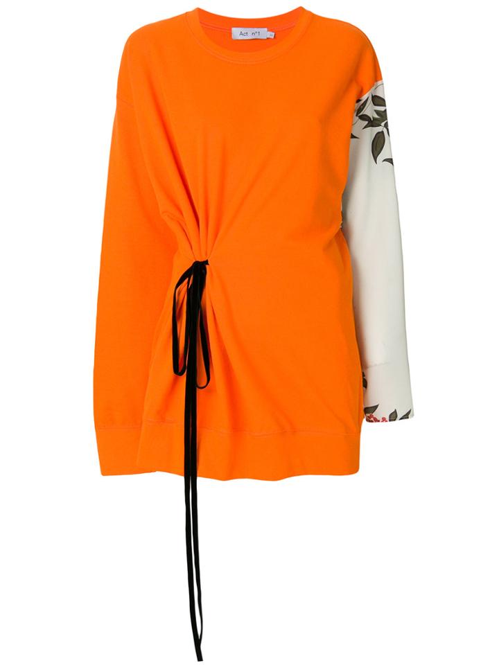 Act N&deg;1 Contrast Sleeve Blouse - Yellow & Orange