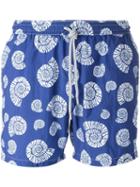 Capricode Printed Swim Shorts, Men's, Size: Medium, Blue, Polyamide