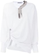 Act N&deg;1 Metal Detail Gathered Sweatshirt - White