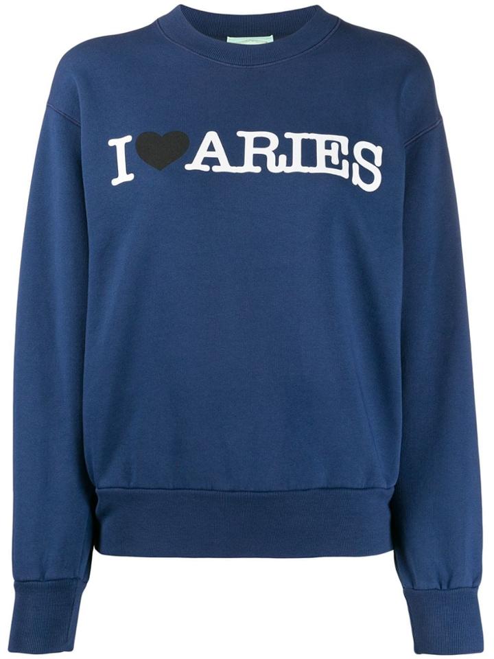 Aries Printed Sweatshirt - Blue