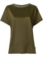 Moncler Embellished Collar T-shirt - Green