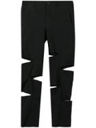 Comme Des Garçons Homme Plus Cut-out Tailored Trousers - Black