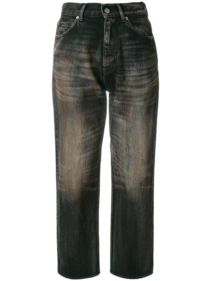 Golden Goose Cropped High Waist Jeans - Black