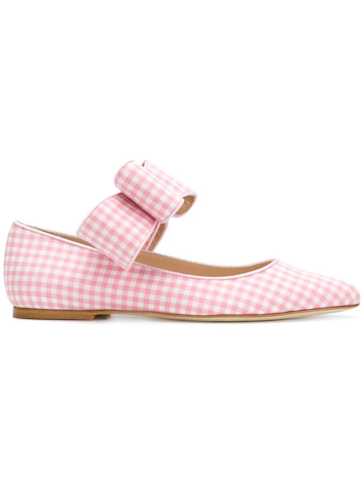 Polly Plume Joe Le Taxi Bonnie Bow Ballerinas - Pink & Purple