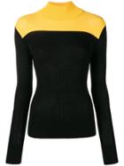 Sport Max Code Two Tone Turtleneck Sweater - Black