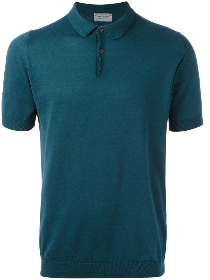 John Smedley Classic Polo Shirt, Men's, Size: Xl, Green, Cotton