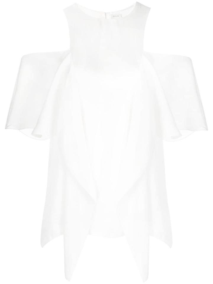 Maison Rabih Kayrouz Ruffle Cold-shoulder Blouse - White