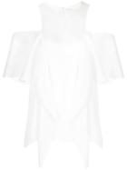 Maison Rabih Kayrouz Ruffle Cold-shoulder Blouse - White