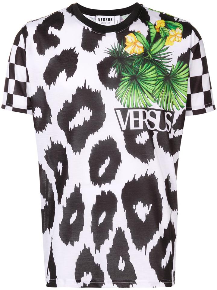 Versus Printed Tropical Logo T-shirt - White