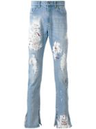Mjb Distressed Straight-leg Jeans - Blue