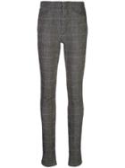 Chloé Zipped Cuff Checked Trousers - Grey