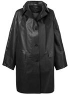 Kassl Oversized Trench Coat - Black