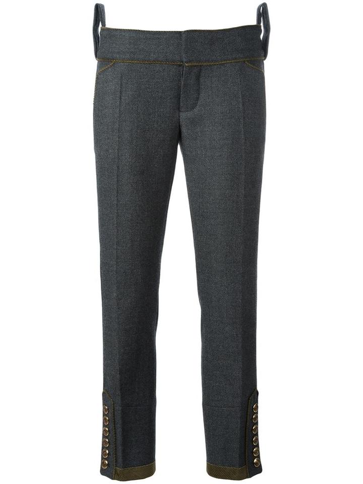 Dsquared2 'livery Tenent' Cropped Trousers, Women's, Size: 44, Grey, Cotton/virgin Wool