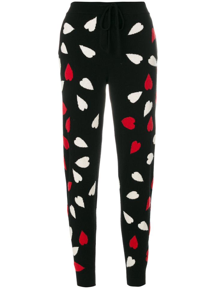 Chinti & Parker Confetti Heart Track Pants - Black