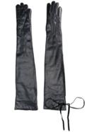 Ann Demeulemeester Long Gloves - Black