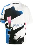 Alexander Wang Printed Cotton Polo Shirt - White