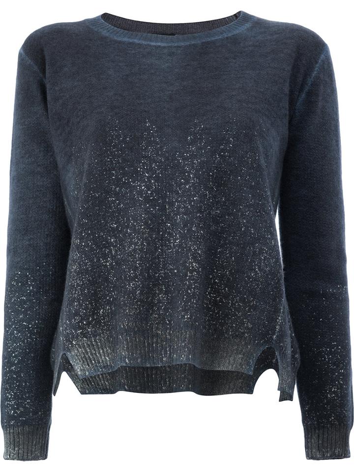 Avant Toi - Flocked Jumper - Women - Cashmere - M, Blue, Cashmere
