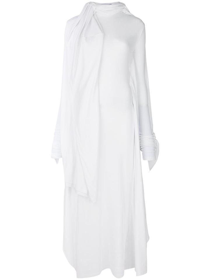 Y / Project Turtleneck Maxi Jersey Dress - White