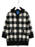 Fay Kids Checked Coat, Boy's, Size: 6 Yrs, Black