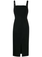 Tom Ford Leather Straps Fitted Dress - Black